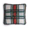 Cuscino tessuto Teddy con stampa tartan