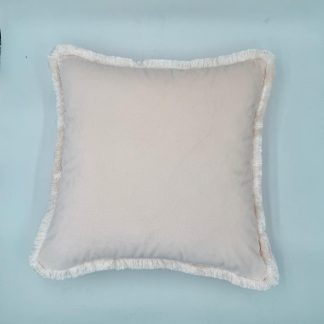 Cuscino Neve 50x50 in velluto liscio antimacchia Bianco caldo