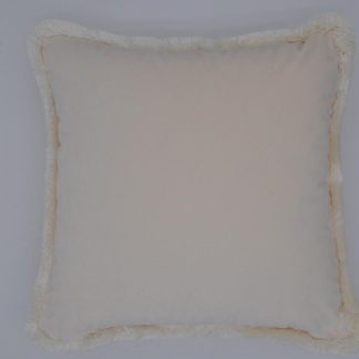 Cuscino Neve 50x50 in velluto liscio antimacchia Bianco caldo